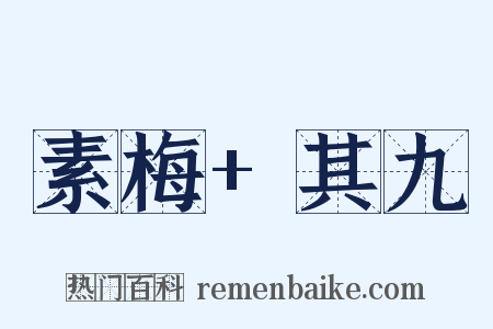 素梅+其九是什么意思的图片